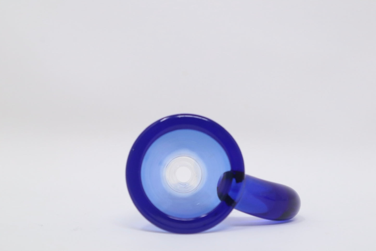 14mm Blue Glass Horn Bowl Piece