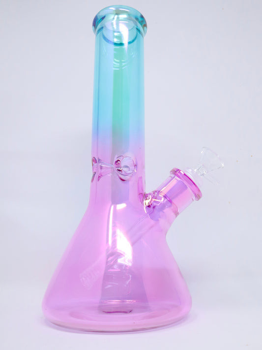 11” Thick Ombre Colored Glass Water Pipe