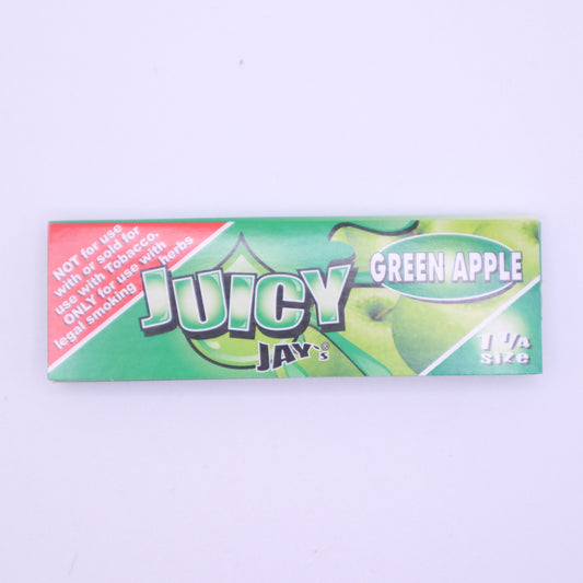 Juicy Jay's 1 1/4 Inch Size Rolling Papers - Green Apple