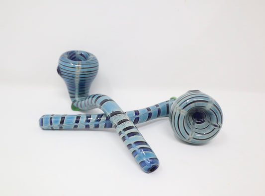 5” Blue Sherlock Style Dry Glass Pipe