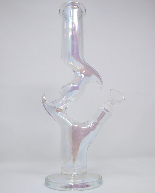 11” Iridescent Zong Style Glass Water Pipe