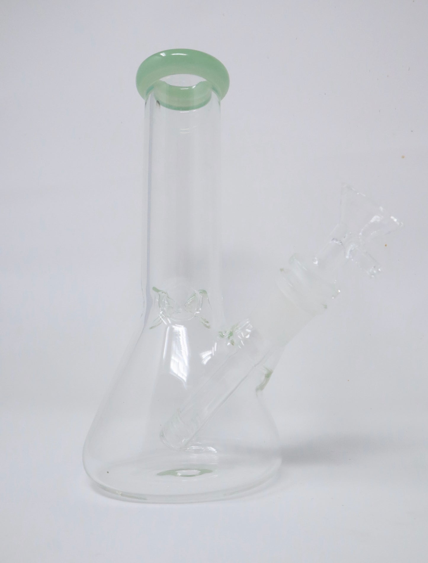 8” Color Rimmed Glass Water Pipe