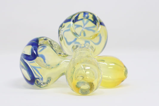 2” Mini Clear Colored Flower Glass Dry Pipe