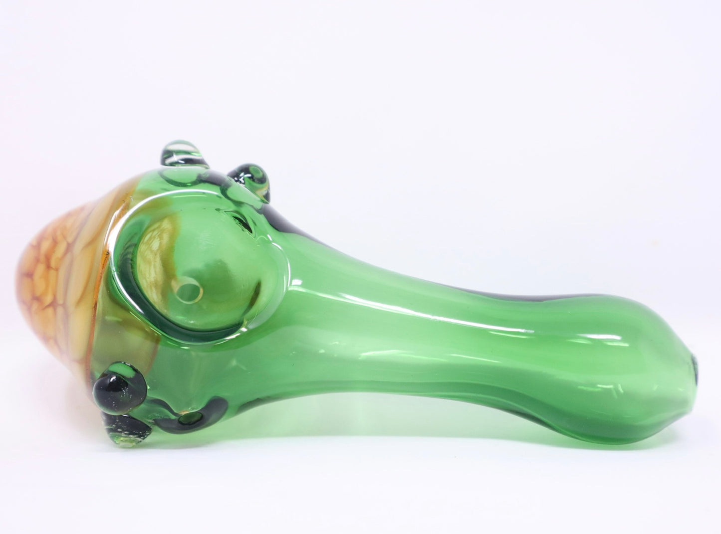 4” Green Tortoise Shelled Glass Dry Pipe