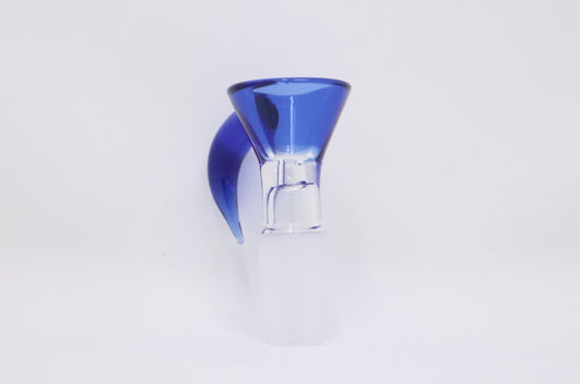 14mm Blue Glass Horn Bowl Piece